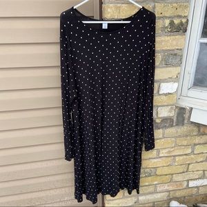 Jersey Swing Polka Dot Dress